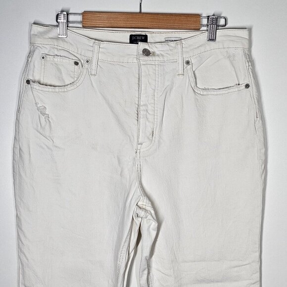 J.Crew Womens High-Rise Straight Jeans Premium Edition Re-Imagined White Size 31 - Picture 3 of 16